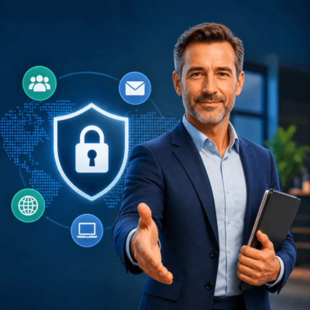 Employee in The New Customer cyber basics mission