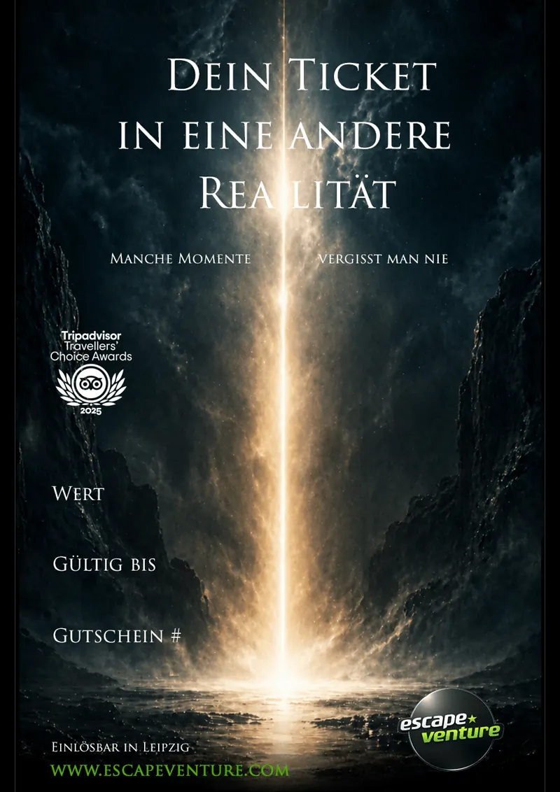 EscapeVenture Gutschein Leipzig im Ticketdesign